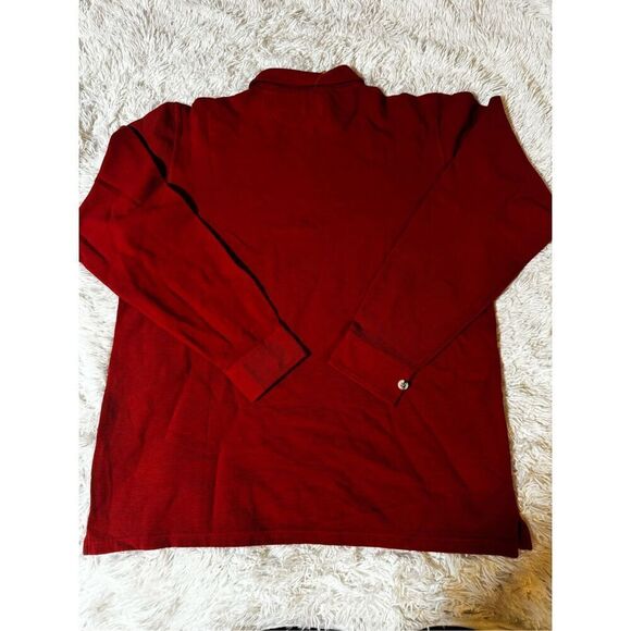 Men Long sleeve basic button henley cinnamon pique pullover t-shirt L - Picture 2 of 5